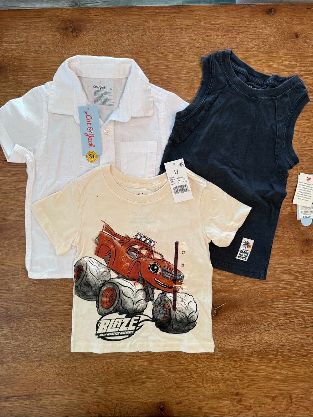 Boy’s 3-Short Sleeve Shirt Lot Size 2T NWT
